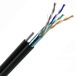 Вита пара ЗЗКМ Cat. 5e F/UTP PE 4х2х24 AWG + S. M. трос (к) (72113) бухта 500м.