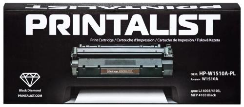 Картридж для принтера Printalist HP LJ 4003/4103, MFP 4103/W1510A Black (HP-W1510A-PL)