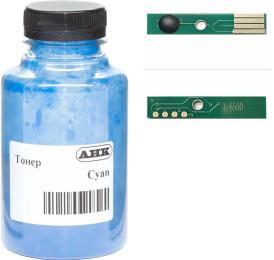 Принтерний тонер AHK Xerox Phaser 6600 120г + chip Cyan (3202901)