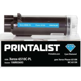 Тонер-картридж для принтера Printalist Xerox Ph6510N, WC 6515N Cyan 106R03693 (Xerox-6510C-PL)