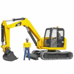 Іграшкова техніка Bruder 02466 Міні-екскаватор Cat з будівельником 1:16