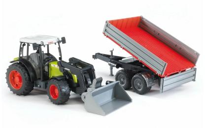 Іграшкова техніка Bruder 02112 Трактор Nectis 267 F з навантажувачем і причепом 1:16