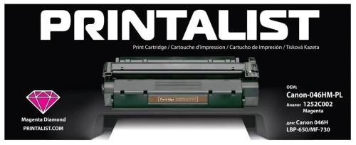 Тонер-картридж для принтера Printalist Canon 046H Magenta LBP-650/MF-730 1252C002 5K (Canon-046HM-PL)