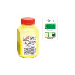 Принтерний тонер AHK OKI C301/321 50г + chip Yellow (1505328)
