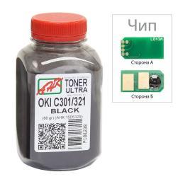 Принтерний тонер AHK OKI C301/321 60г + chip Black (1505325)