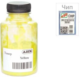 Принтерний тонер AHK OKI C310/330/510 80г + chip Yellow (1505440)