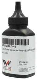 Принтерний тонер Welldo Samsung CLP-310/320/360, CLX-3170/3185/3300/3305, SL-C430/C480, HP Laser 150, MFP 178/179 45 г Cyan (WDTSCOLC-45)