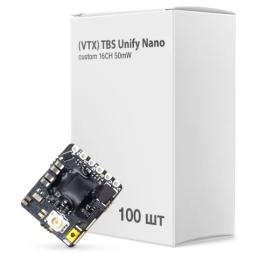 Відеопередавач (VTX) TBS Unify Nano custom 16CH 50mW упаковка 100шт (UNIFYNANOBOX)