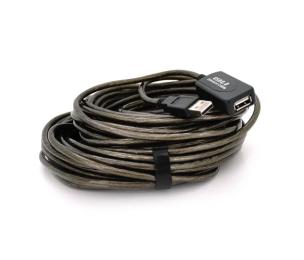 Кабельний подовжувач Voltronic USB 2.0 AM/AF, 15m (YT-AECWC AM/AF-15.0m) з чіпом