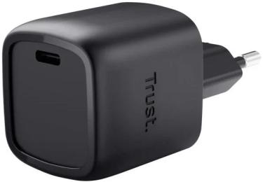 Адаптер живлення для телефона TRUST Maxo 30W, GaN, USB-C, PD/PPS Black (25519_TRUST)