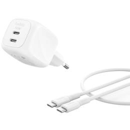 Адаптер живлення для телефона Belkin Boost Up Charge Pro Dual GaN Wall Charger 50W White (WCH019KQWH)