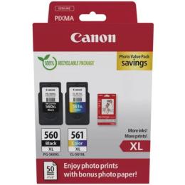 Картридж для принтера Canon PG-560/CL-561 XL BK + Color + Photo Paper, Value Pack (3712C008)