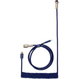 Дата-кабель Keychron Coiled Aviator Straight USB Type-A/USB Type-C (тато) - USB Type-C (тато), 1.36m Blue (CABL_KEYCHRON)