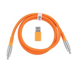 Дата-кабель Keychron Double-Sleeved Geek USB Type-A/USB Type-C (тато) - USB Type-C (тато), 1m Orange (CAB22_KEYCHRON)
