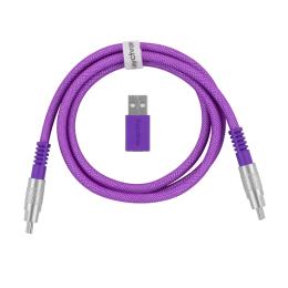 Дата-кабель Keychron Double-Sleeved Geek USB Type-A/USB Type-C (тато) - USB Type-C (тато), 1m Purple (CAB23_KEYCHRON)
