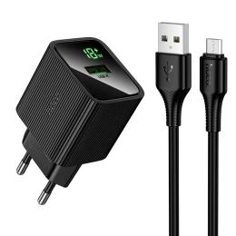 Адаптер живлення для телефона Hoco CS81A Black