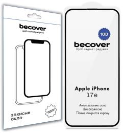 Захисне скло BeCover Glass для Apple iPhone 17e 10D Black (715142)