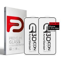 Захисне скло ArmorStandart Icon 3D для iPhone 17 Pro Max 2шт Black (ARM89135)
