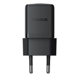 Мережевий зарядний пристрій для телефона Baseus Palm Fast Charger 1C 20W EU E0116401 Cosmic Black set USB-C to iP 20W 1m