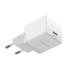 Мережевий зарядний пристрій для телефона Baseus Palm Fast Charger 20W (Type-C) White 20W, кабель Type-C to Lightning