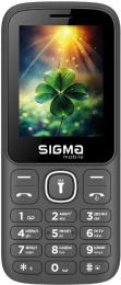 Кнопковий телефон Sigma mobile X-style 242 LUCKY Gray (Вживаний)