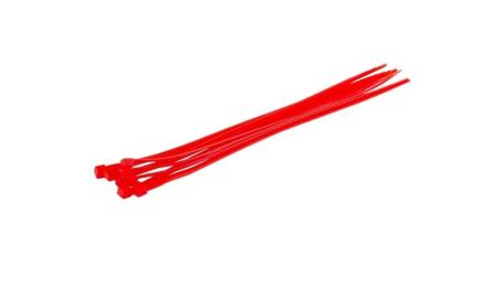 Стяжка MasterTool (20-1711) Red 200 мм х 3.6 мм, 100 шт
