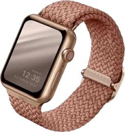 Ремінець UNIQ Aspen Apple Watch 44/42/45mm Series 1/2/3/4/5/6/7/8/9/SE/SE2 Braided grapefruit pink (