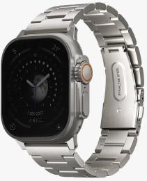 Ремінець для смарт-годинника UNIQ Osta Stainless Steel для Apple Watch 42/44/45/49mm Series 1-10/SE/SE2/Ultra/Ultra 2 Titanium Silver (8886463684641)