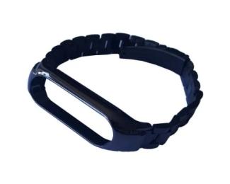 Ремінець для фітнес-браслету Infinity 3-Bead Metal Band для Xiaomi Mi Band 3/4/5/6 Black