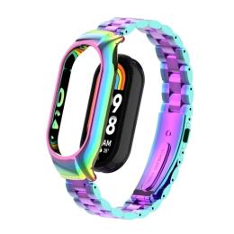 Ремінець для фітнес-браслету Infinity 3-Bead Metal Band для Xiaomi Mi Band 3/4/5/6 Rainbow Oil