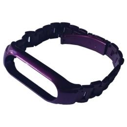 Ремінець для фітнес-браслету Infinity 3-Bead Metal Band для Xiaomi Mi Band 3/4/5/6 Purple