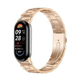 Ремінець для фітнес-браслету Infinity 3-Bead Metal Band для Xiaomi Mi Band 8/9/10 Lemon Gold