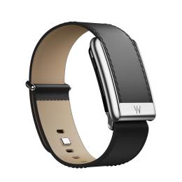 Ремінець для фітнес-браслету Whoop LeatherLuxe Straight Band Size L для WHOOP 5.0 Black Cream with Titanium (810114362143)