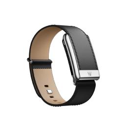 Ремінець для фітнес-браслету Whoop LeatherLuxe Straight Band Size S для WHOOP 5.0 Black Cream with Titanium (810114362129)