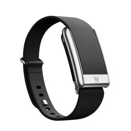 Ремінець для фітнес-браслету Whoop LeatherLuxe Tapered Band Size L для WHOOP 5.0 Black with Titanium (810114362136)