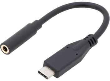 Перехідник Digitus AK-300321-002-S USB Type-C (тато)  -  3.5mm mini-jack (мама)