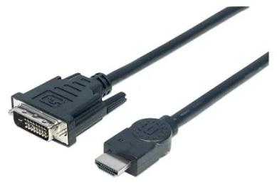 Відео-кабель Manhattan 372527 HDMI(тато)DVI24(тато), 5m Black