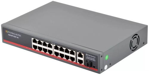 Світч FoxGate S5816P-G2S1-AI Gray 250W