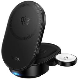 Бездротовий зарядний пристрій Hoco CQ23 Pole Qi2.2 3-in-1 Black