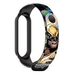 Ремінець для фітнес-браслету ArmorStandart Superhero для Xiaomi Mi Band 6/5 Wolverine comix Black (ARM59265)