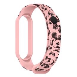 Ремінець для фітнес-браслету ArmorStandart Cartoon для Xiaomi Mi Band 6/5 Mickey Pink (ARM59255)