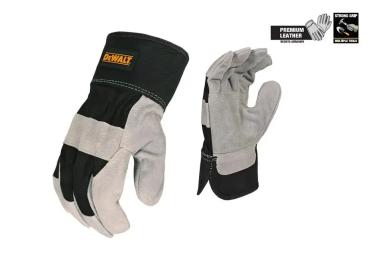 Рукавички робочі DEWALT DPG41L Black Gray (універсальні, з шкіряною долонею та пальцями)