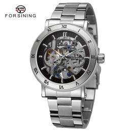 Наручний годинник Forsining 8253 Silver-Black (1059-0216)