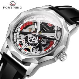 Наручний годинник Forsining 8284 Silver-Black (1059-0336)