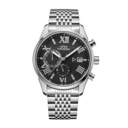 Наручний годинник Forsining 8304 Silver-Black Steel (1059-0350)