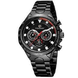 Наручний годинник Forsining 6911 All Black Steel (1059-0183)