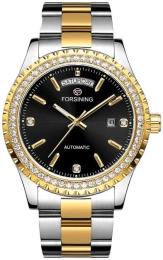Наручний годинник Forsining 6919 Silver-Gold-Black Steel (1059-0322)