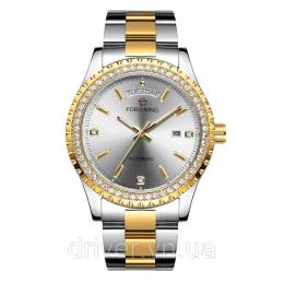 Наручний годинник Forsining 6919 Silver-Gold-White Steel (1059-0323)