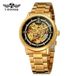 Наручний годинник Forsining 8173 Gold-Black Steel (1059-0227)