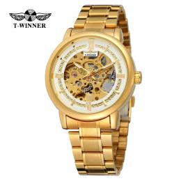 Наручний годинник Forsining 8173 Gold-White Steel (1059-0228)